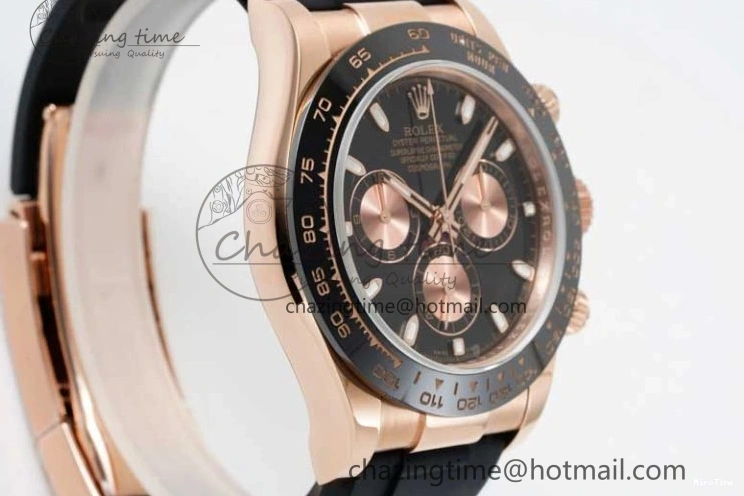 MiroTime 0506 Stretchable Daytona 116515 QF 1:1 Best Edition Black RG Dial on Oysterflex Rubber Strap SA 2273